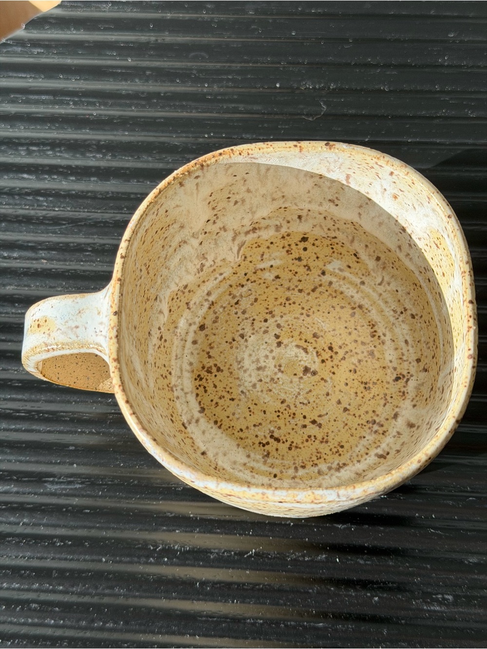 Handmade Speckled Ceramic Mug and Tea Cup Set in Warm Beige - Picture 4 of 13